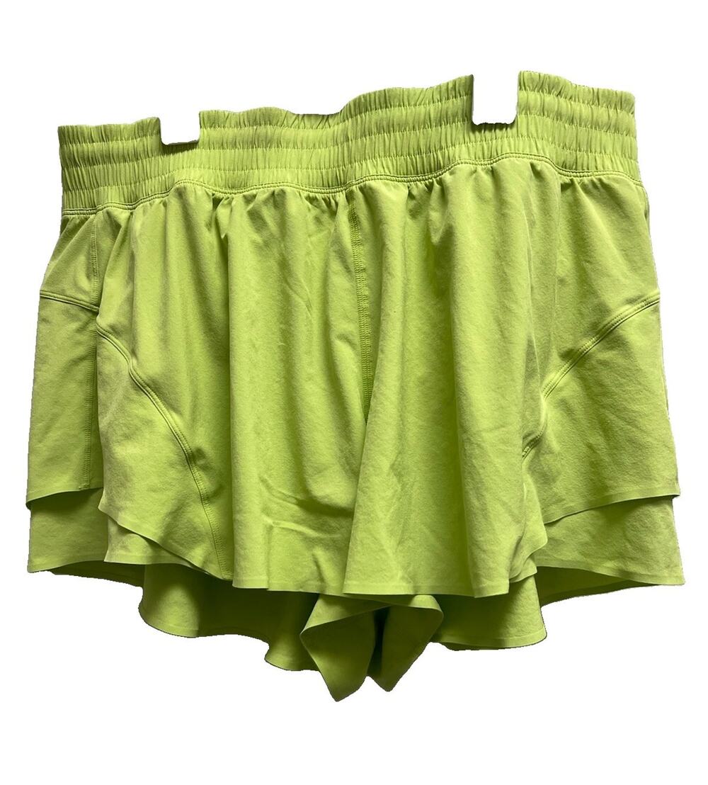 Lululemon Shake It Out High-Rise Running Short 2.5" Size XL Neon Yellow